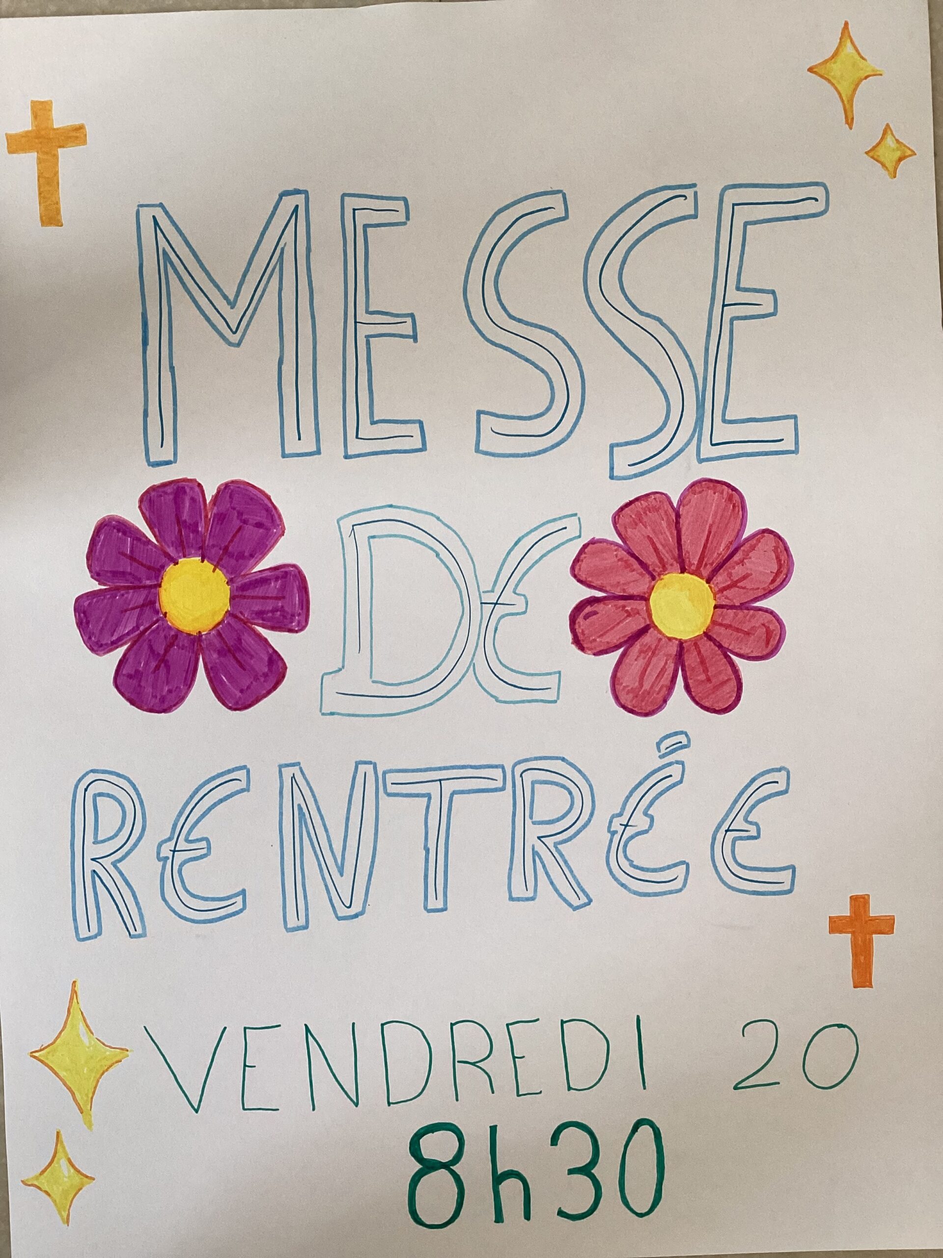 Lire la suite à propos de l’article Messe de rentrée vendredi 20 septembre à 8h30